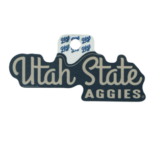 utah state aggies script sticker navy